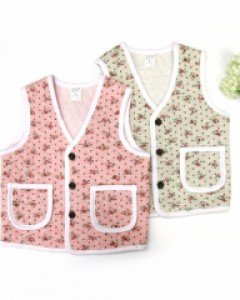 OTN-누빔꽃숏조끼/수면조끼