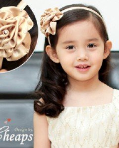 OAD-큐빅장미머리띠/드레스머리띠/아동헤어밴드