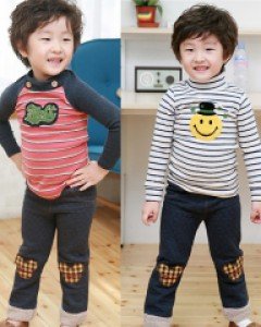 OBK-단추단가라상하 포켓곰돌이상하