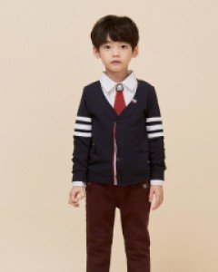 톰스가디건(BCC) 블랙 / 프린스팬츠 와인
