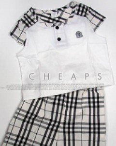 여름 체크 정장(아이보리)