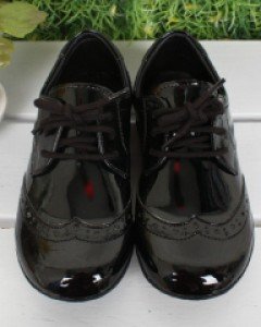 IS-리갈에나멜블랙 아동구두