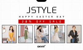 JSTYLE Happy Easter day 20% Off Sale
