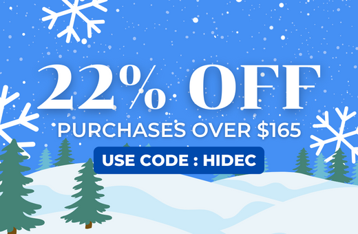 HIDEC : 22% OFF on purchses over $165!