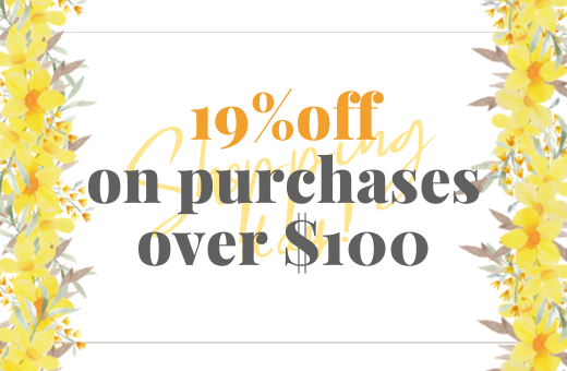 MAYSHOP19 : 19% OFF ON PURCHASES OVER $100