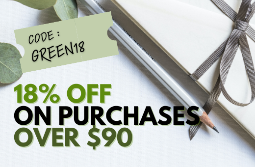 GREEN18 : 18% OFF ON PURCHASES OVER $90