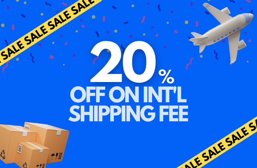 Int'l shipping fee 20% OFF!