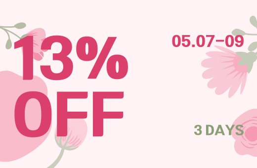 Weekend special : 3 Days Only! 13% OFF