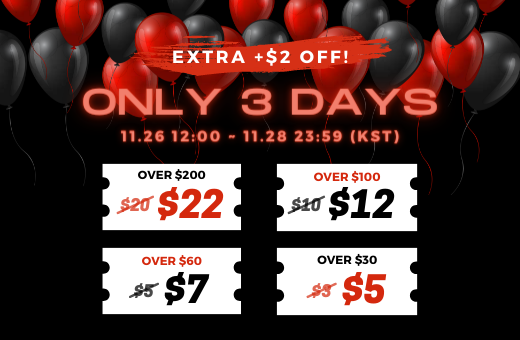 ONLY 3 DAYS : +$2 OFF EVENT