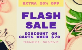 FLASH SALE EXTRA 20% OFF, CODE : 20FLASH