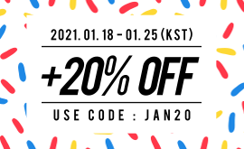 +20% EXTRA OFF, CODE : JAN20