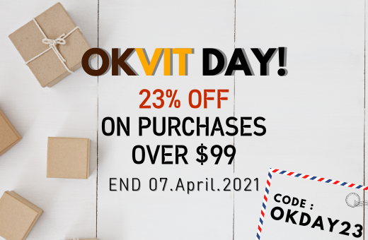 OKDAY23 : 23% OFF ON PURCHASES OVER $99